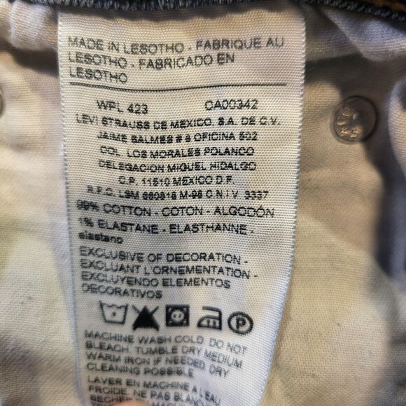 Levis Signature Mens 32x30 Regular Fit Straight Leg Distressed Denim Jeans - Picture 4 of 12